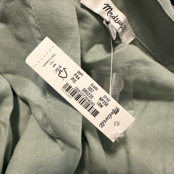 Madewell Mint Green Button-Down Midi Dress - Picture 5 of 5